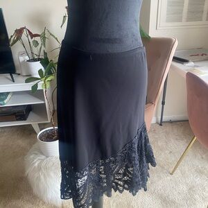 BCBG Black Lace Hem Skirt
